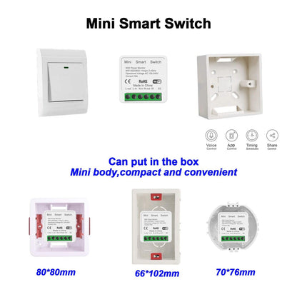 WiFi Smart Switch Light Switch, Compatible with Alexa/Google Home, APP Remote Control, Voice Control, DIY Mode, Timer Function, LAN Control, No Hub Required, 2 Way 16A(4 Pack)