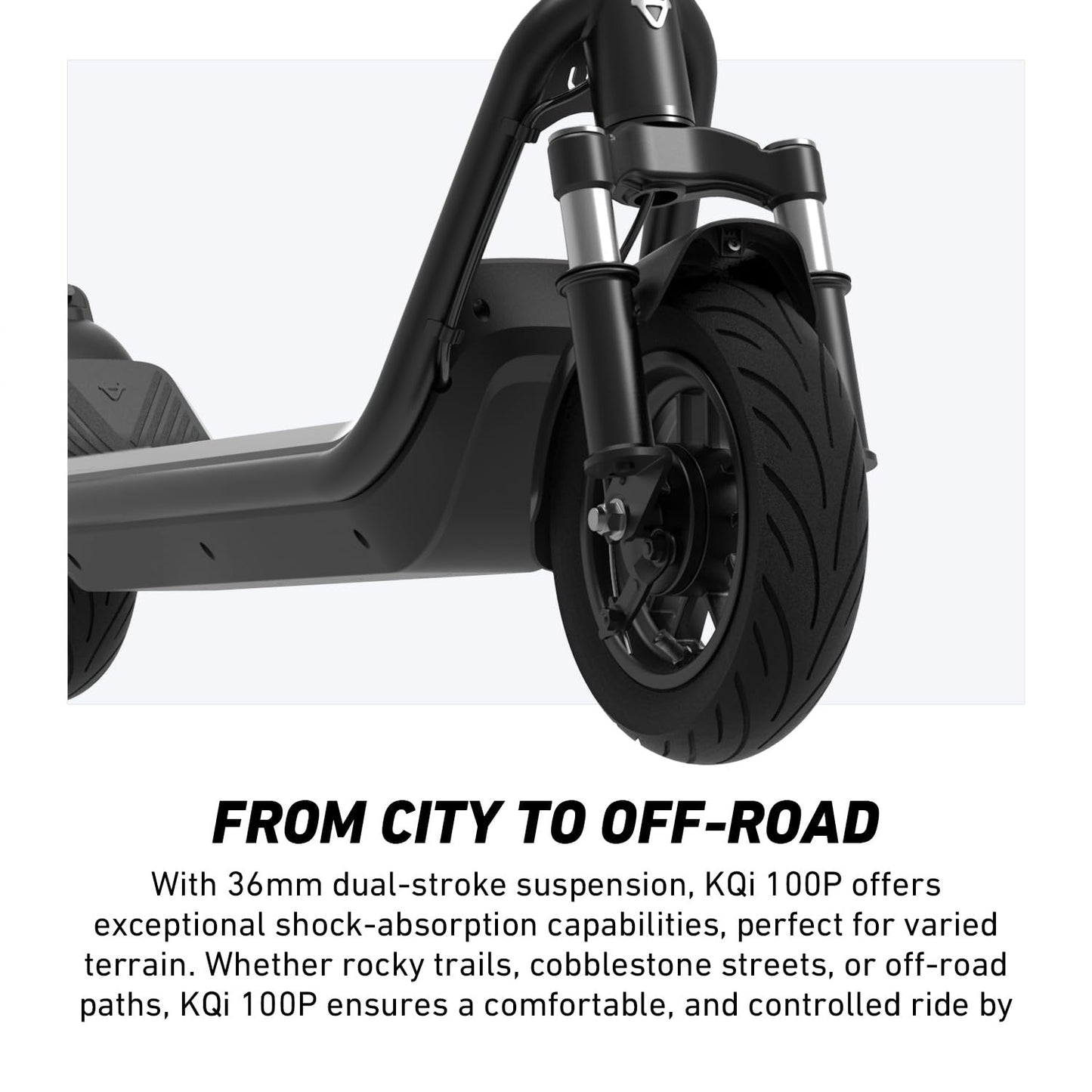 NIU 100P Electric Scooter for Adults with Suspension- 600W Max Power, 18 Miles Range, Max Speed 17.4MPH, Dual Brakes, Easy Folding Commuting E-Scooter, Bluetooth Connectivity, UL Certified