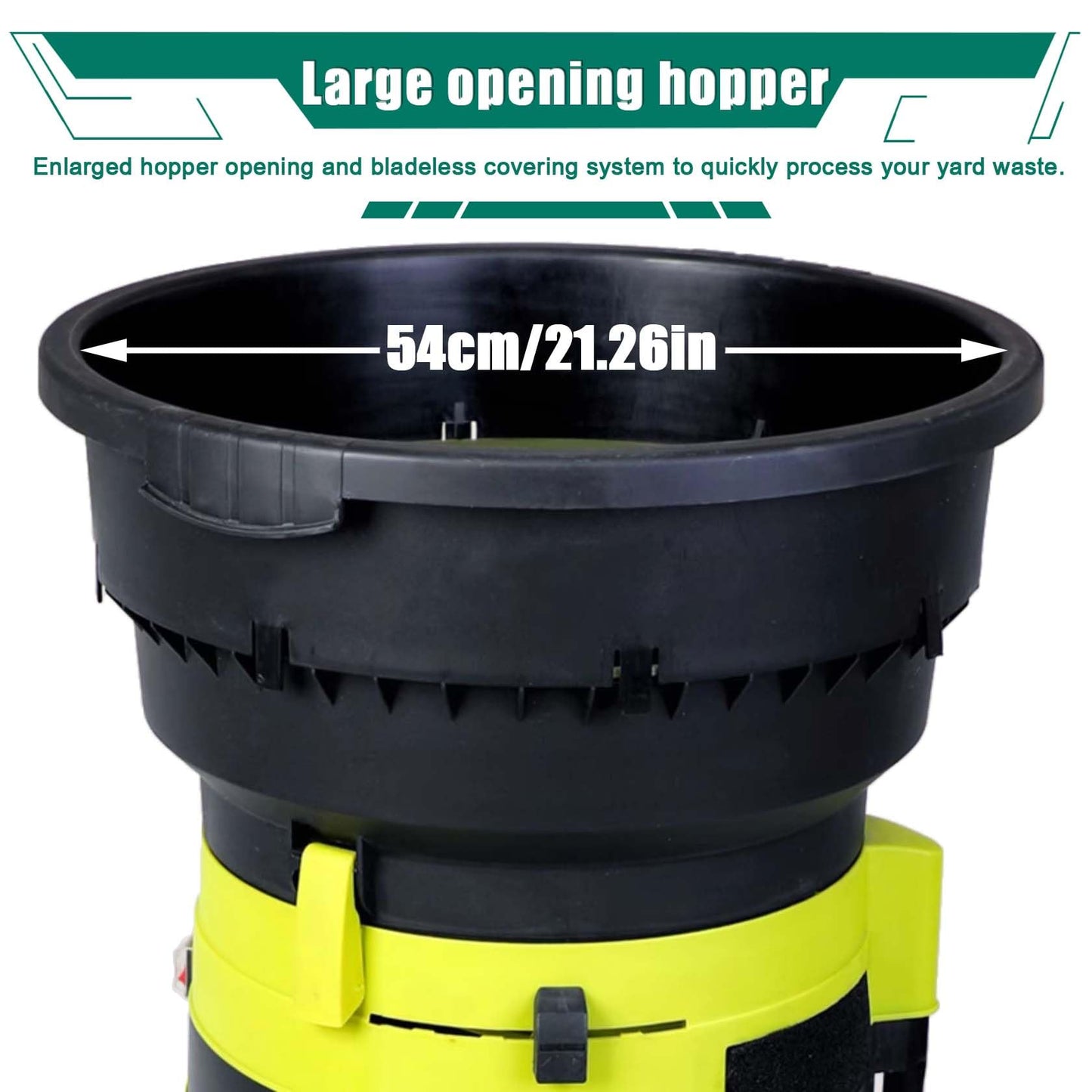 AGFKXO Electric Leaf Mulcher Cordless, Leaf Shredder 8000 RPM, 17:1 Leaf Shredder Rate, Adjustable Leaf Shredder Size Leaves Collector,no Power Cord