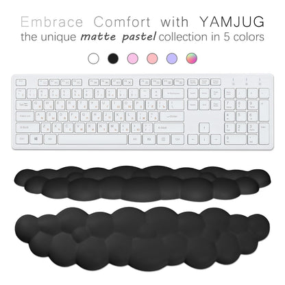 Cloud Wrist Rest Keyboard Palm Rest with Non-Slip Base for Computer Gaming Wrist Rest, YAMJUG Cloud Arm Rest Keyboard Wrist Pad Black