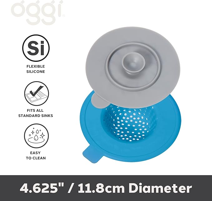 OGGI Silicone Sink Strainer & Stopper Set- Great Kitchen Sink Strainer