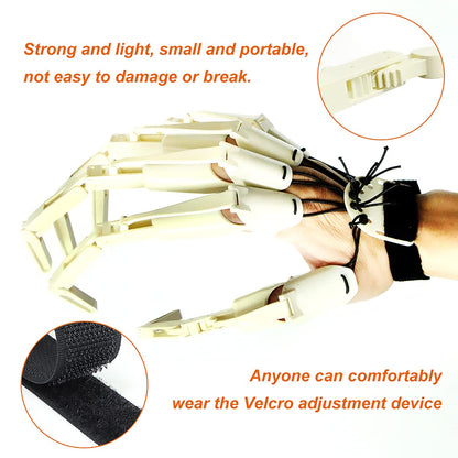 Thafikzi Halloween Gloves Wearable Skull Fingers Articulated Finger Extensions A Pair of Halloween Devil Claws Cosplay Ghost Hands Fit for All Finger Fake Fingers Can Be Flexibly Bent (Bone color)