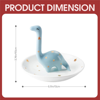 Titanape Dinosaur Ring Holder Trinket Dish - Gifts for Women Her Girls Birthday Christmas Engagement Ring Stand, Cute Jewellery Holder for Rings Bracelets Necklace Organizer