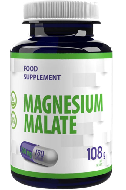 Hepatica Magnesium Malate 2000mg Per Serving – 180 Vegan Capsules | High-Strength Muscle, Energy & Nervous System Support | 3rd Party Lab Tested | No Fillers or Bulkers