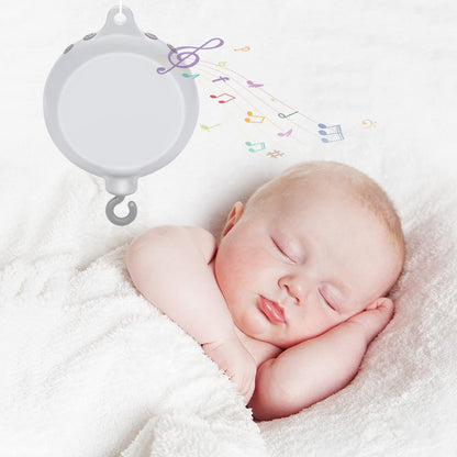 FITNATE Baby Bedding Rotating Musical Box Mobile Music Box Toy Plays 35Tunes(without Brackets or Toys),Battery-operated with Free 3 stickers, 128M Micro SD Card&USB Cable for data transmission