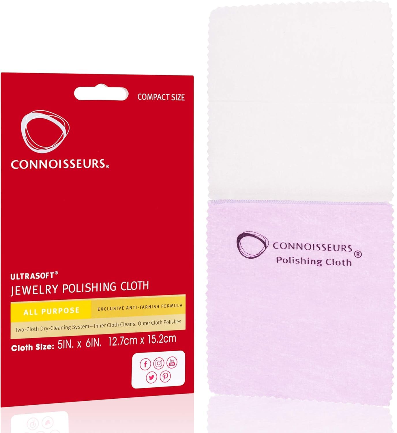 Connoisseurs Gold Jewellery Cleaner | Gold Cleaner for Jewelery with Polishing Cloth | Jewellery Solution for Diamonds, Platinum & Golds