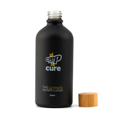 Crep Protect Cure Shoe Cleaner - Sneaker Cleaner Solution with Shoe Cleaning Brush & Microfiber Cleaning Cloth for Shoes, Sneaker, Leather, Nubuck, Suede & Canvas (100 ml).