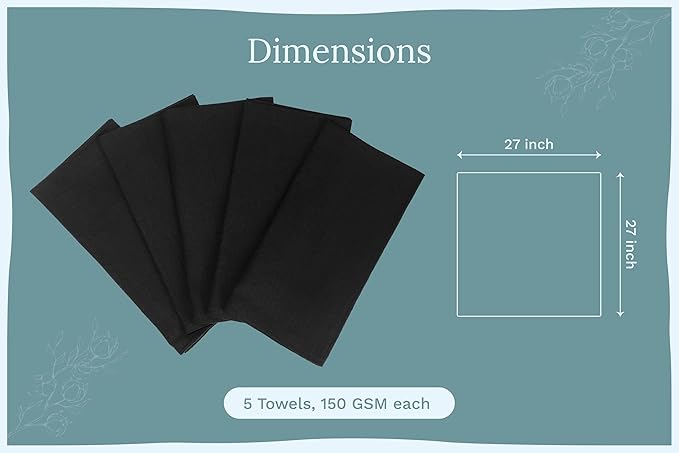 Black Flour Sack Tea Towels