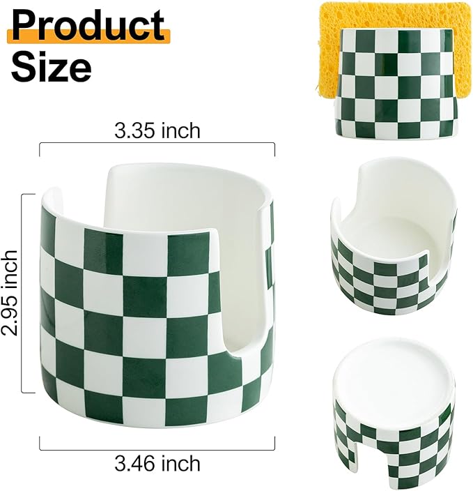Ceramic Kitchen Sponge Holder, Dish Sponge Holder Suitable