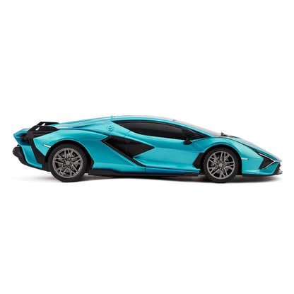 1:24 Scale Officially Licensed RC Lamborghini Sián FKP 37, Blue Lambo Sport Racing Hobby Toy Car Model Vehicle for Boys Girls and Adults Gift