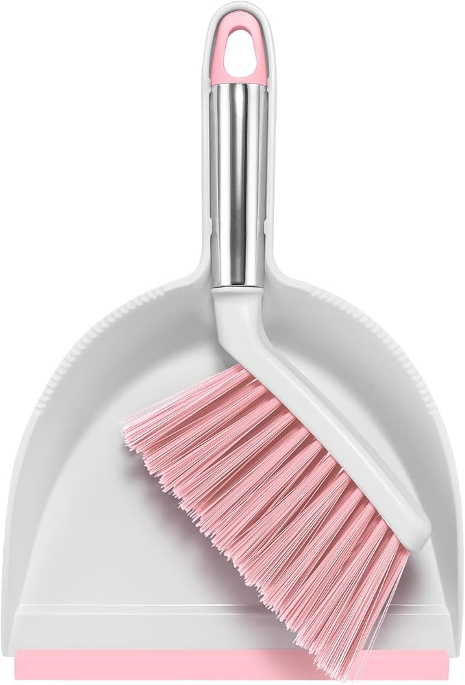 NACENA Mini Broom and Dustpan Set, Small Dust Pan and Brush Set