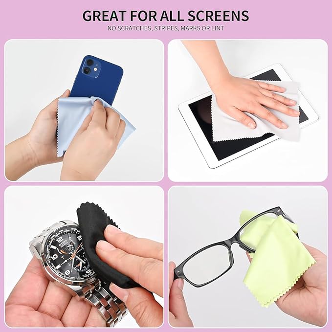 Glasses Cleaning Cloths, Premium Eyeglass Cleaner Cloth, Lens Wipes Cloth