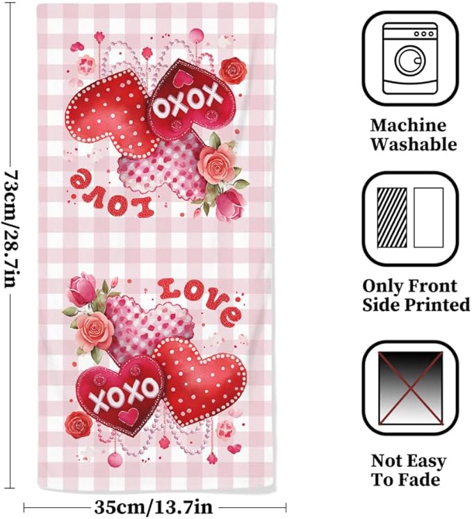 Valentines Day Hand Towels