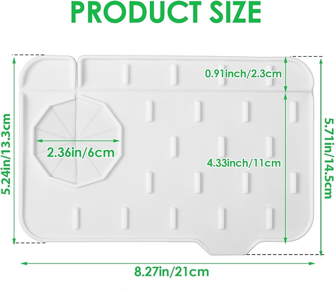 Sink Faucet Splash Guard Mat Silicone Soap Dish Pad Small Faucet Handle Drip