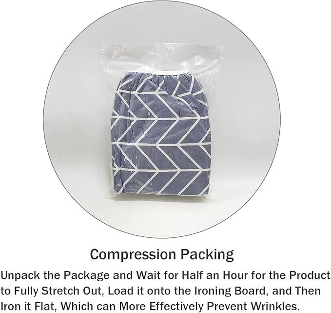 Ironing Board Cover and Pad Standard Size 15 x 54, 3 Pairs of Hook and Loop