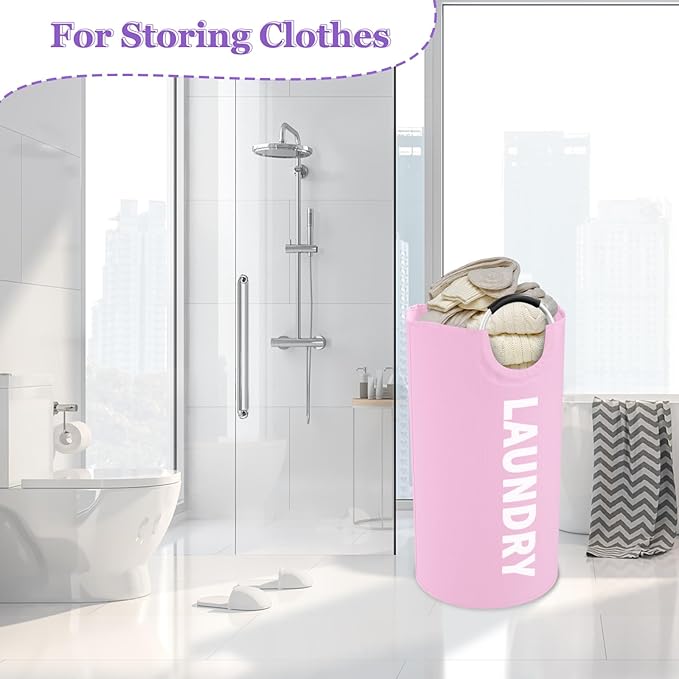 95L Large Laundry Basket with Handles, Foldable Clothes Hampers Stand Up Well