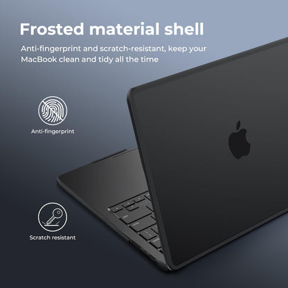 BlueSwan Case compatible for 2021-2024 MacBook Pro 16 inch M4 A3403 A3186 M3 A2991 M2 A2780 M1 A2485 Pro/Max with Touch ID, TPU Frame + Ultra-thin PC Matte Protective Cover, Frosted Black