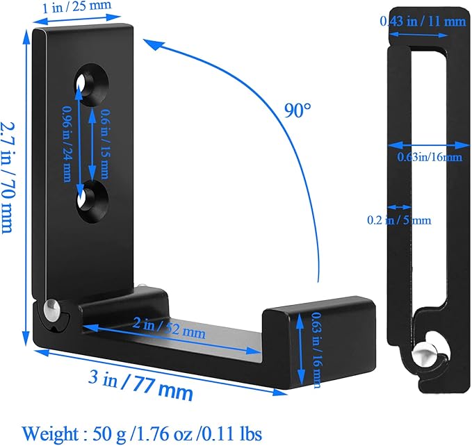 OHIYO Folding Wall Hook 2PCS Folding Coat Hooks