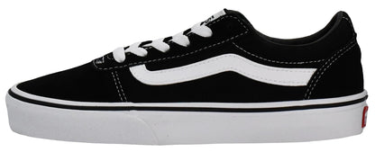 Mens Vans Size 9, Ward Sneaker Black & White Suede Canvas Lace Up Shoes, Low Top Men's Trainers, Lightweight Sports Shoes by Vans Active Wear Range (9 UK)