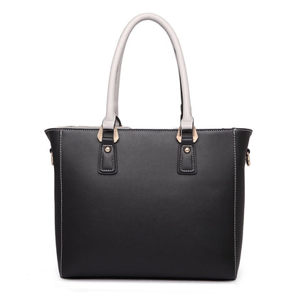 Miss Lulu Handbags for Women, V-Shape Shoulder Tote Bag, Lightweight Leather Look Medium Handbag