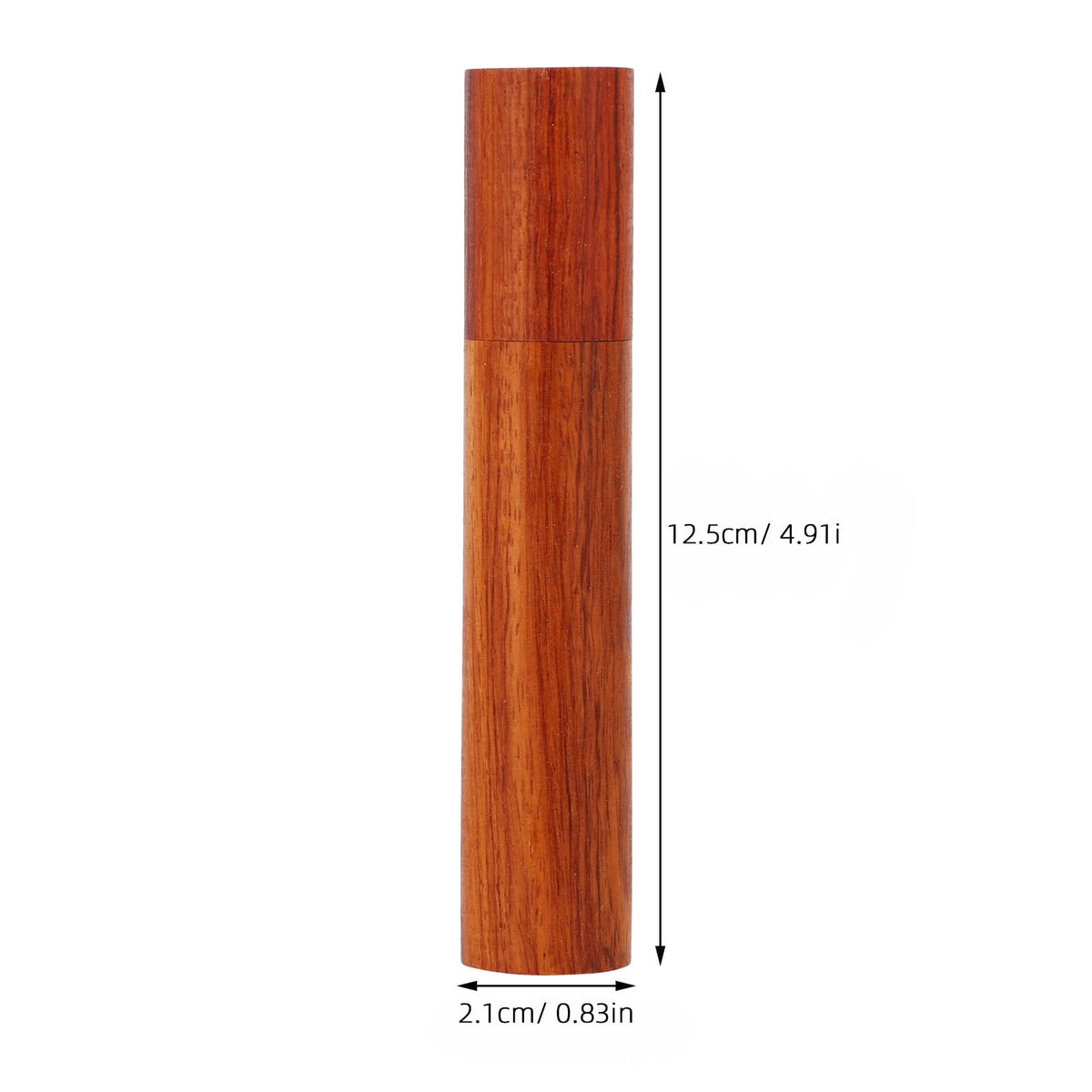 HOMSFOU Natural Incense Tube Storage Holder with Sealing Cover Portable Wooden Incense Stick Storage Tube for Home Decor and Travel Compact 4.92X3.30X0.82 Inch