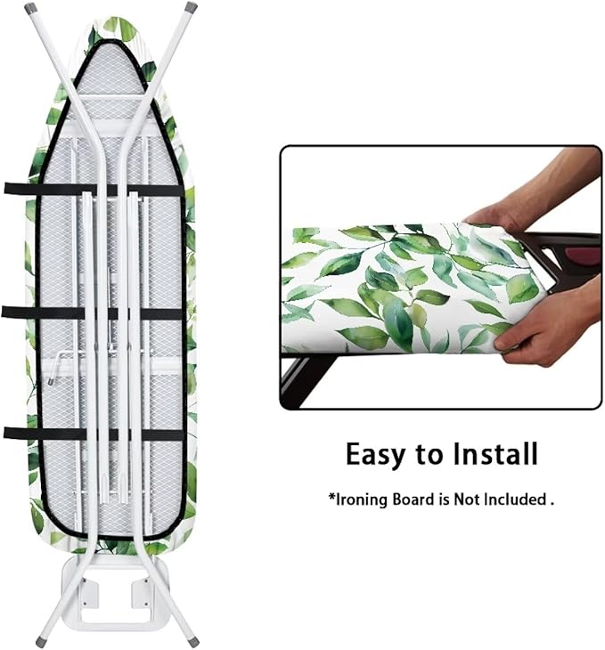 ZDCUSTOM Green Leaves Ironing Board Covers