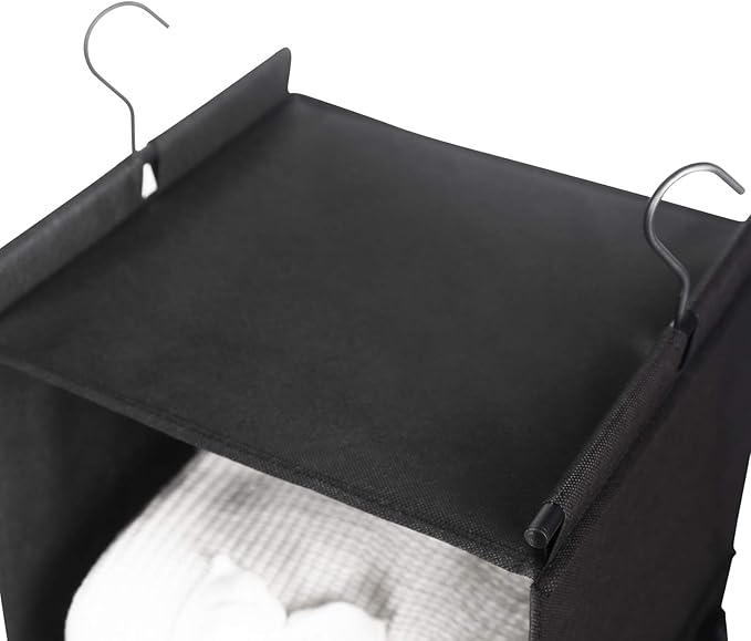 MAX Houser 4-Shelf Hanging Closet Organizer, Space Saver, Cloth Hanging Shelves