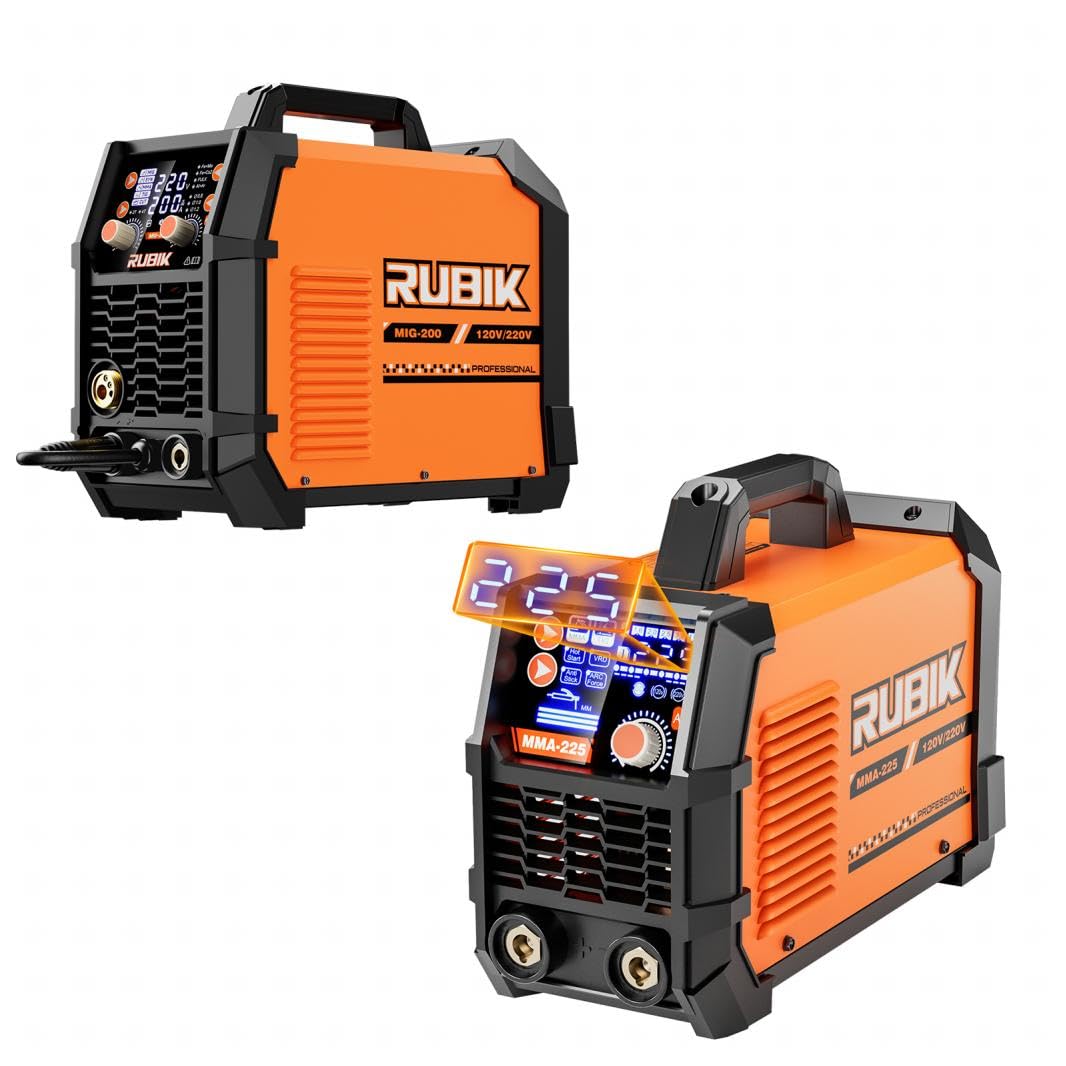 Rubik Stick Welder, ARC MMA 225Amp Electric Welding Machine and MIG Welder 200A Welding Machine – 5 in 1 Flux Core Welder