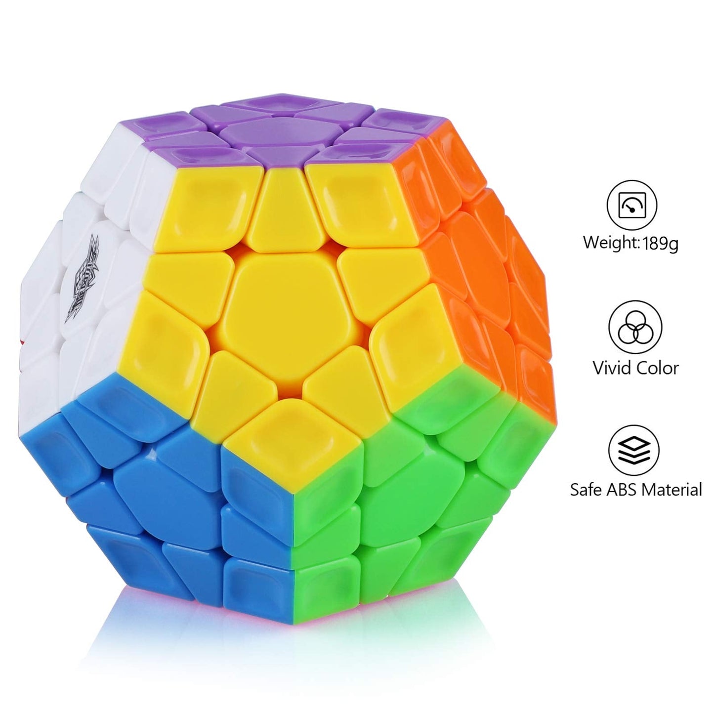 Maomaoyu Megaminx Dodecahedron 3x5 Megaminx Speed Magic Cube Brain Teasers Stocking Filler Toy