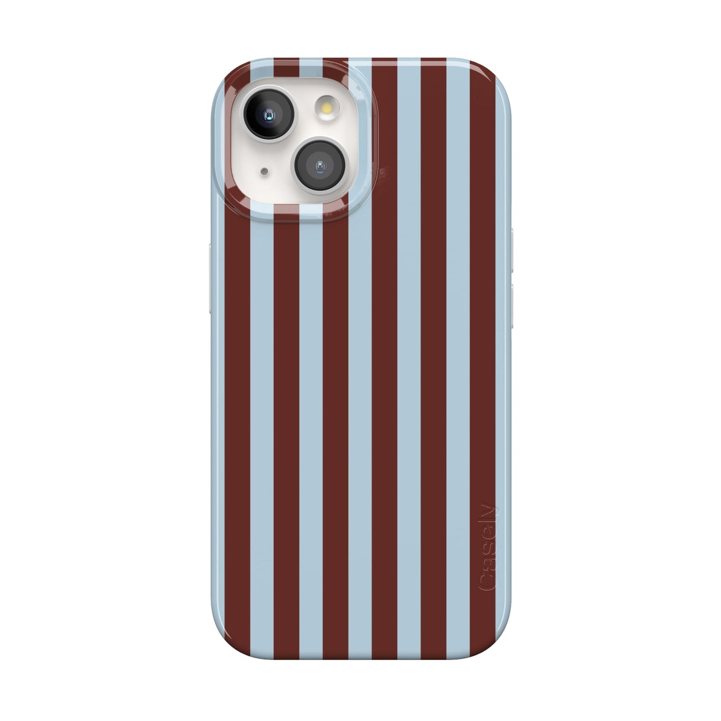 Casely iPhone 15 Plus Case | Fit Check | Neutral Checkerboard Checkered Classic Case | Compatible with MagSafe