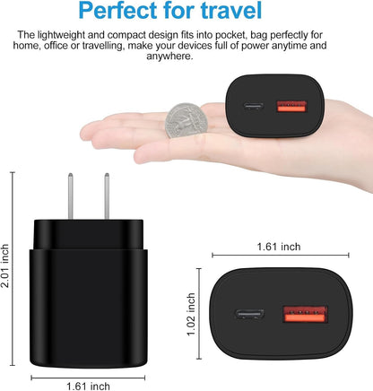 USB C Samsung Watch Charger Magnetic Fast Charging Cable for Galaxy Watch 8/8 Classic/7/Ultra/6/6 Classic/5 Pro/5/4/3/Active2,25W Dual USB C Fast Charger Block with 3FT Type C Wireless Charging Dock