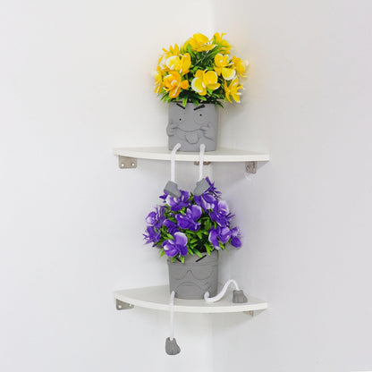 Zerzsy Set of 2 Cute Artificial Plants with Hanging Legs Fake Plant Flowers Summer Spring Decor - Desk Decor for Women -Small Faux Plants Office Shelf Decorations