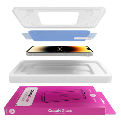 Casely iPhone 16, iPhone 15 Premium Tempered Glass Screen Protector