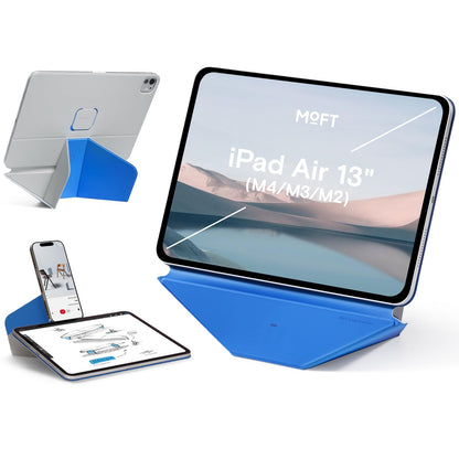 MOFT Dynamic Folio Tablet Stand for Desk Compatible with iPad Air 13-inch (M4 2026 /M3 2025 / M2 2024), Slim Magnetic Tablet Holder Case with 20+ Viewing Angles, Cement x Sapphire