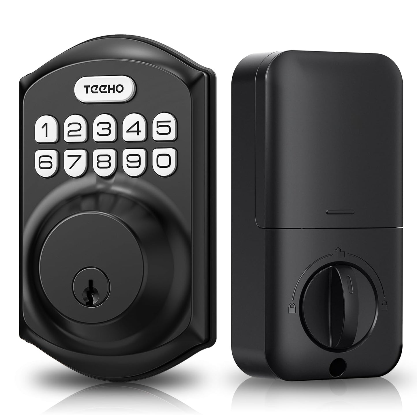 TEEHO TE001 Keyless Entry Door Lock with Keypad - Smart Deadbolt Lock for Front Door with 2 Keys - Auto Lock - Easy Installation - Satin Nickel