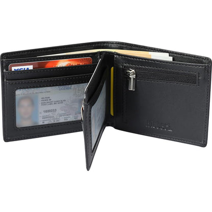 Hoobest RFID Blocking Genuine Leather Wallet Excellent as Travel Case Credit Card Protector Wallets for Men with Coin Pocket