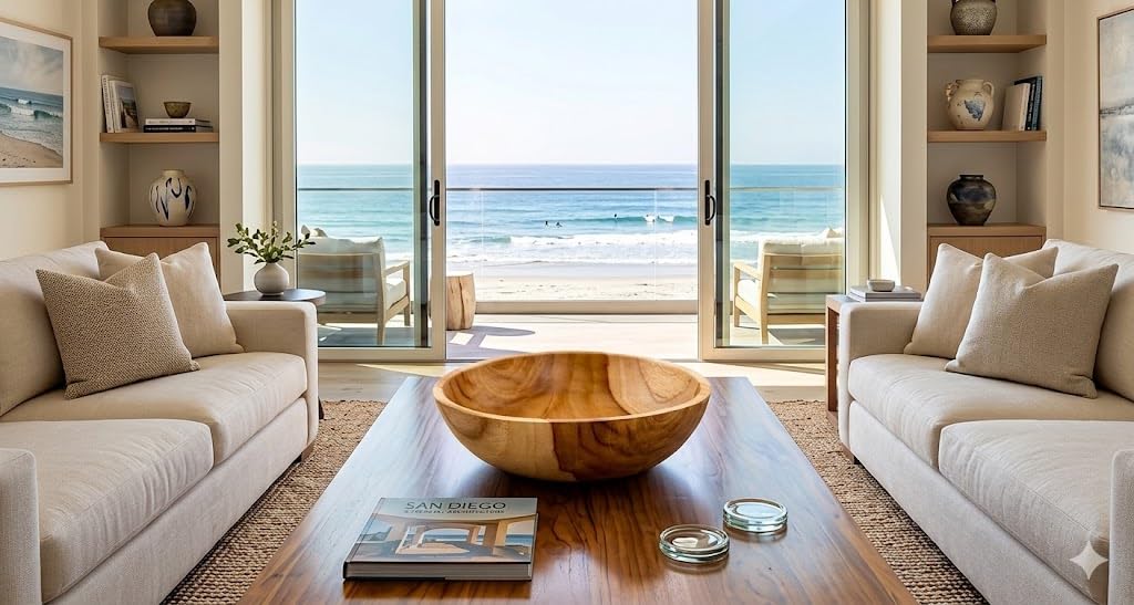 ANDALUCA Rustic Teak 11 inch Wood Hand Carved Organic Bowl (11"-12" Diameter)