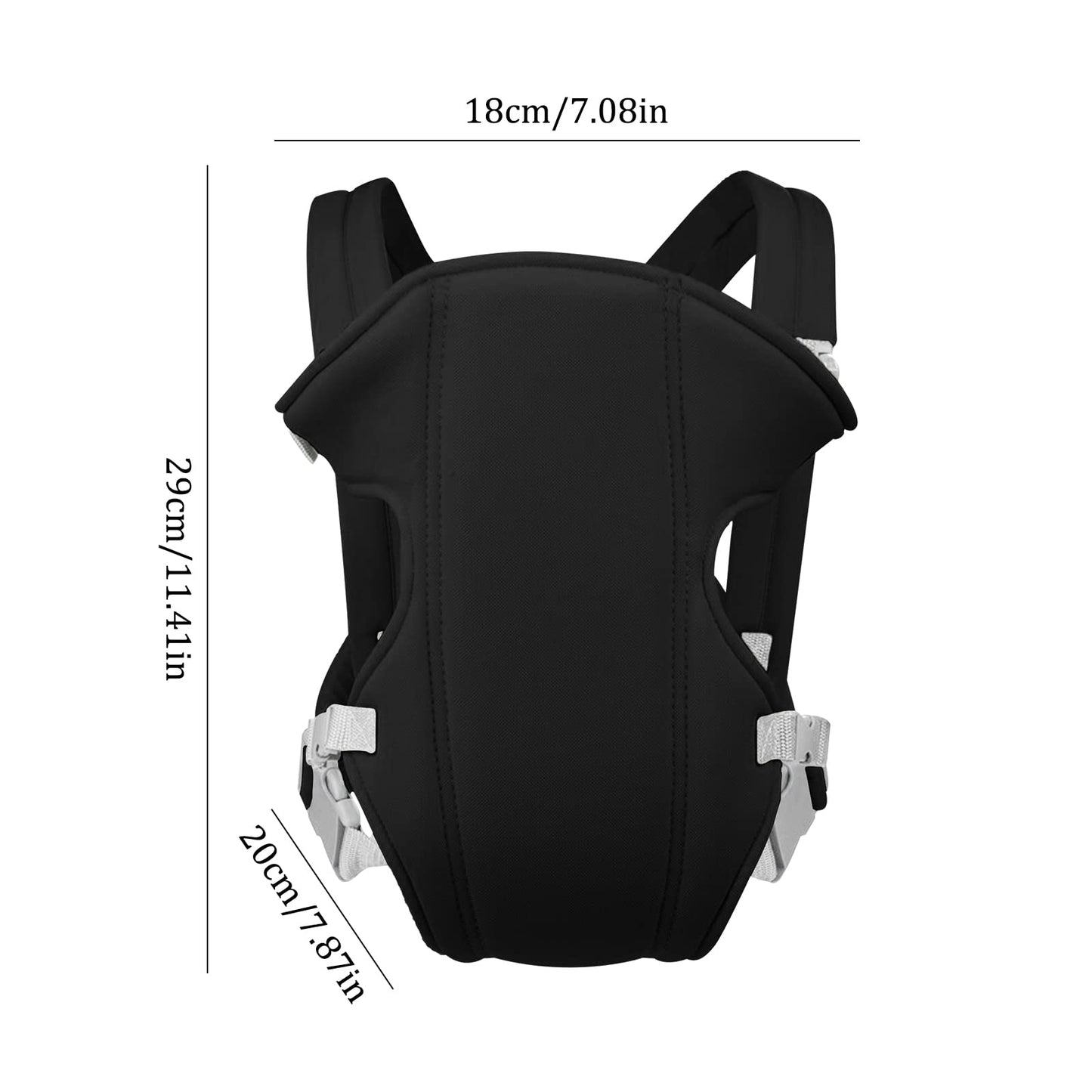 Baby Carrier,Xiuyer Baby Wrap Carrier,3-in-1 Front and Back Toddler Sling Carrier,Baby Sling Wrap Toddler Back Carrier for 3-10 Kg,Adjustable Baby Carrier Backpack,Black Carriers from Newborn