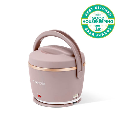Crock-Pot 20oz Portable Electric Food Warmer, Personal Lunch Box Keeps Food Spill-Free & Warm, Ideal for Travel, Work, School, Car, On-the-Go, Dishwasher-Safe, Giftable, Blush Pink