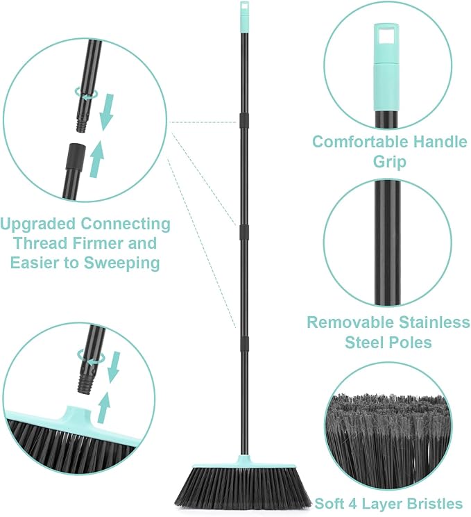 KeFanta Outdoor/Indoor Broom for Floors