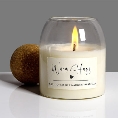 House Warming Gifts New Home，Housewarming New Home Gift Ideas for Women Men Neighbor | Soy Wax, Long-Lasting 60-Hours, Lavender (Warm Hugs)