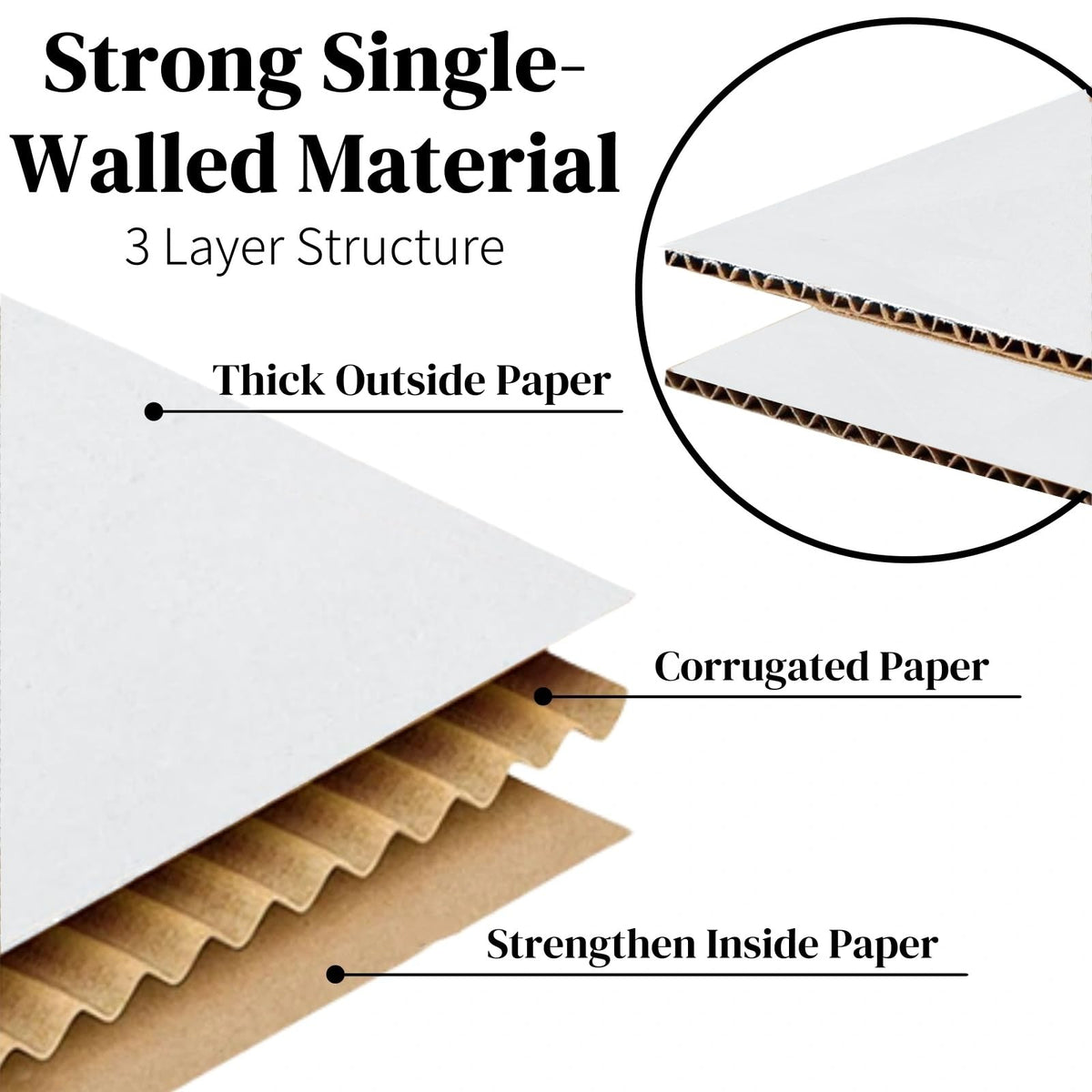 Peohud 40 Pack Small Shipping Boxes, 4 x 4 x 4 Inches White Corrugated Cardboard Box, Mailing Box for Shipping, Packing Storage, Gift Box, Recyclable