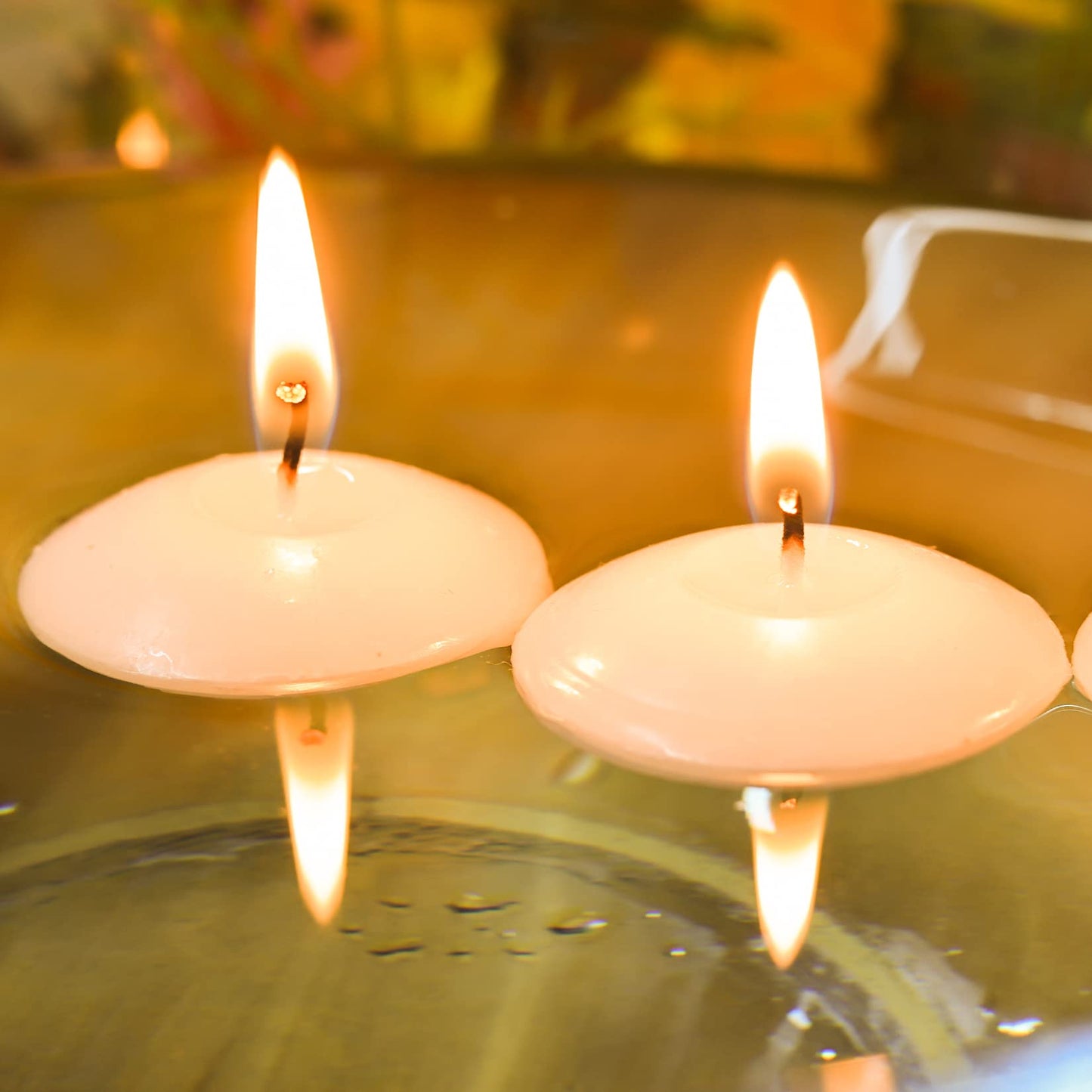 20 Pcs Floating Candles Centerpieces, 1.5 Inch Unscented Floating Candles Small Decoration for Valentine's Day, Thanksgiving, Wedding, Holiday, Parties and Home Decor