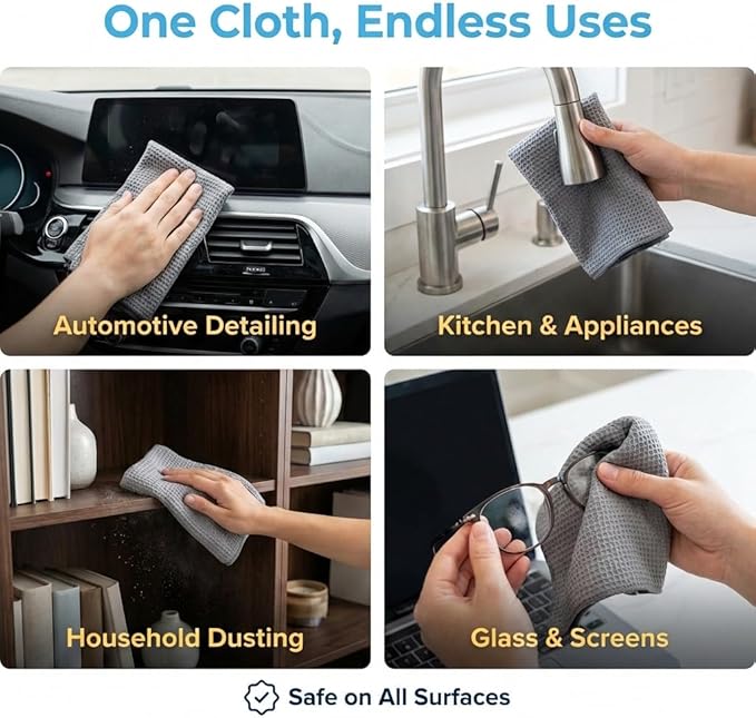 Waffle Weave Microfiber Cloths