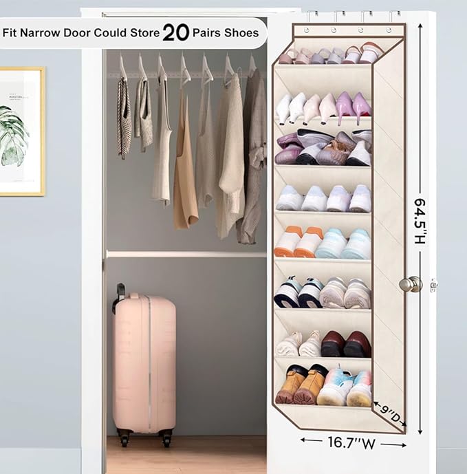 SLEEPING LAMB Over The Door Shoe Organizer