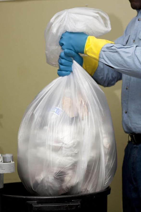 Aluf Plastics 45 Gallon 0.9 MIL Clear Garbage Bags