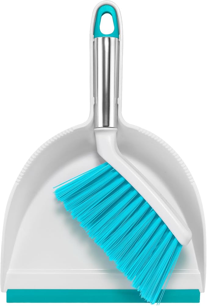 NACENA Mini Broom and Dustpan Set, Small Dust Pan and Brush Set