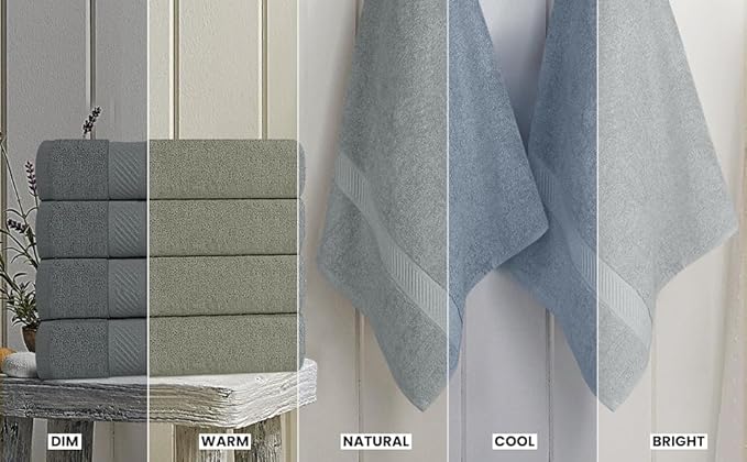 Utopia Towels 6 Pack Medium Bath Towel Set, 24 by 48 Inches, 500 GSM 100% Ring