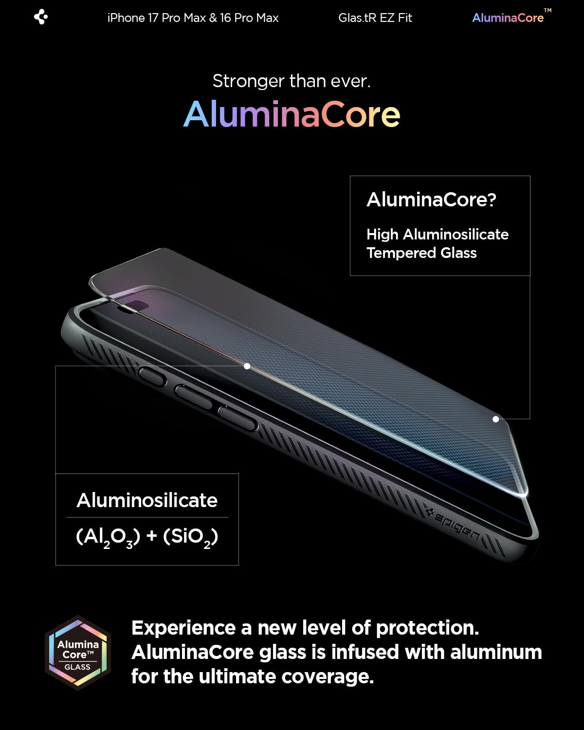Spigen Tempered Glass Screen Protector [GlasTR EZ FIT] designed for iPhone 14 Pro Max [Case Friendly] - Sensor Protection / 2 Pack