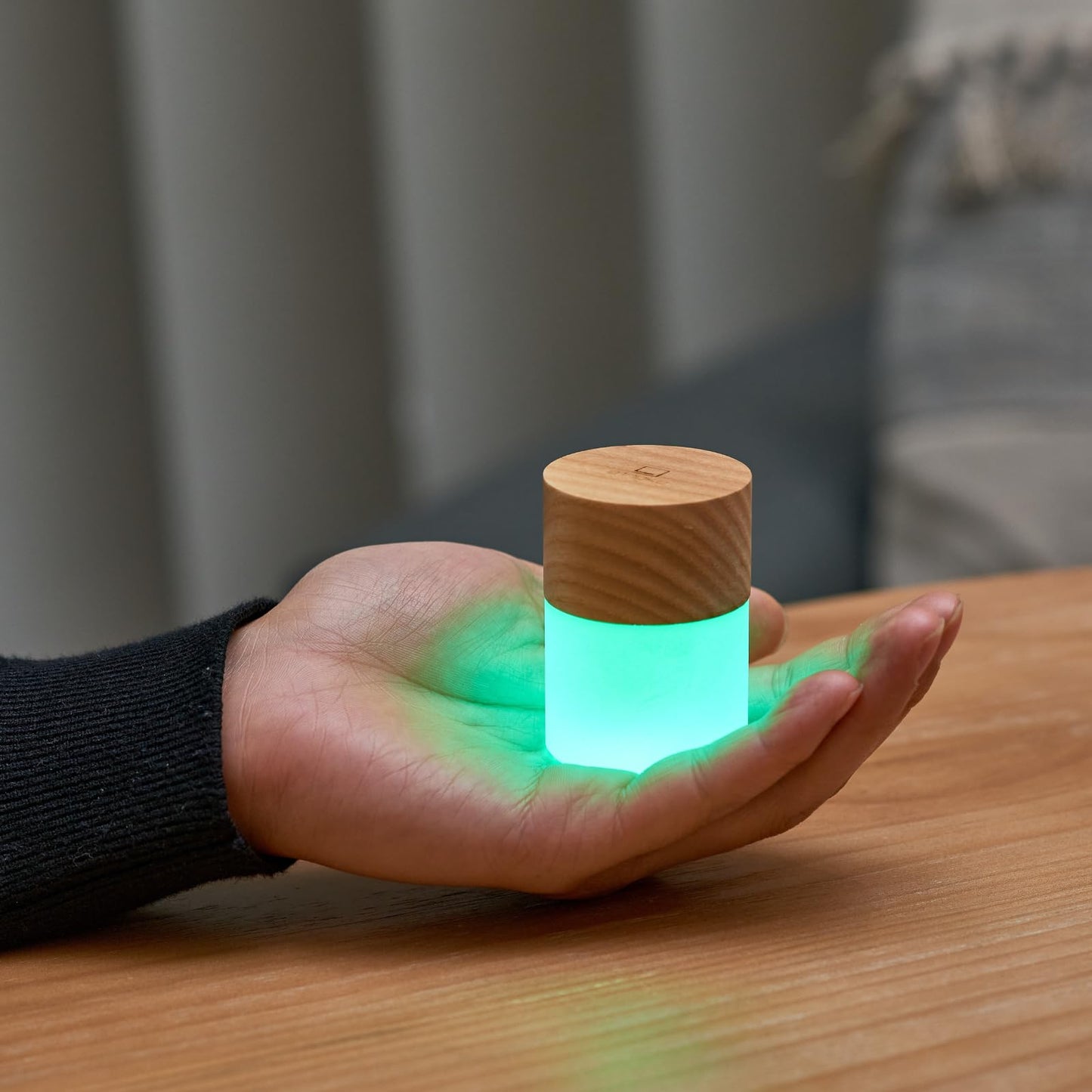 Gingko Lemelia Mini Light – White Ash | Portable LED Mood Lamp with Touch Control, 7 Color Modes, Rechargeable Battery